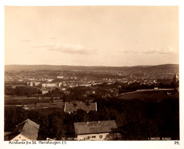Fotografi över Oslo, taget från St. Hanshaugen - Hallwylska museet - 104134