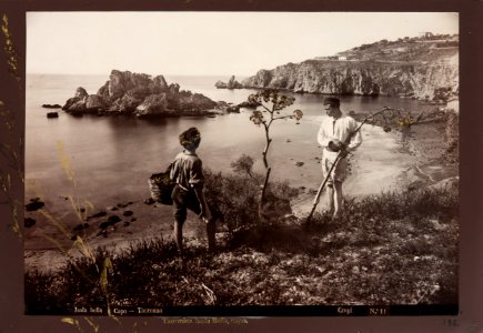 Fotografi på Isola Bella e Capo, Taormina, 1888 - Hallwylska museet - 107920