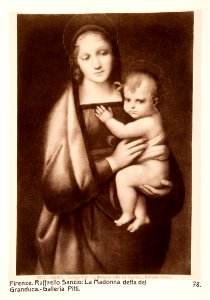 Fotografi. Galleria Pitti. Raffaello Sanzio. La Madonna del Granduca. Florens, Italien. - Hallwylska museet - 107396
