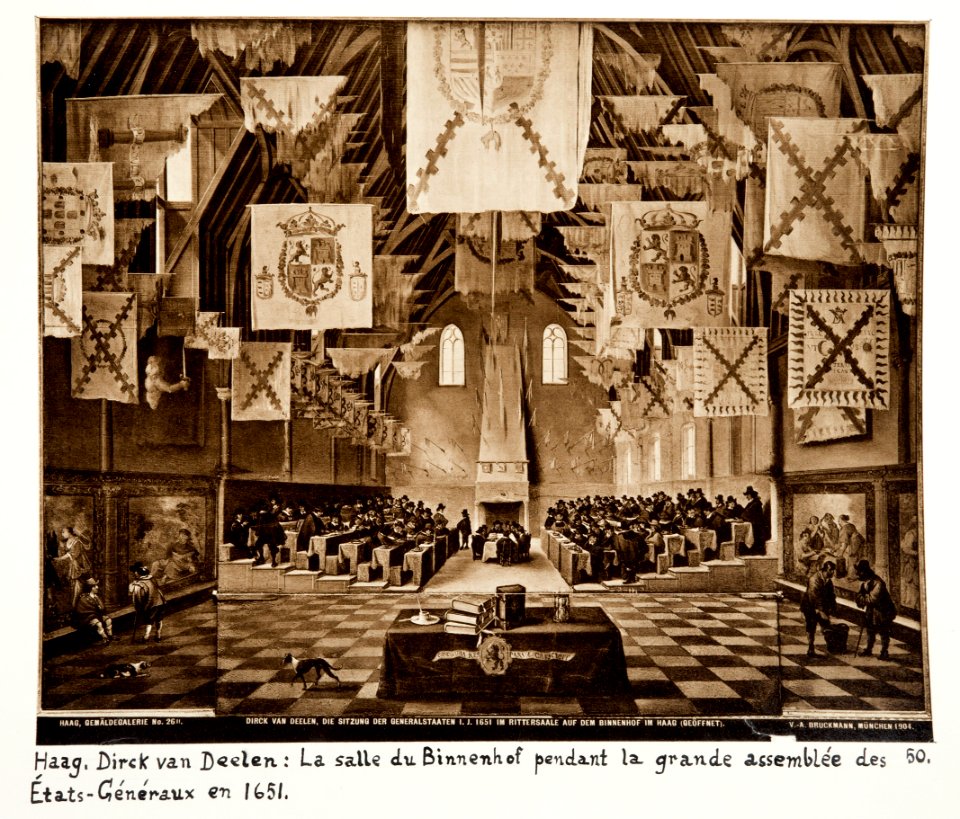 Fotografi på målning av Mötet av Generalstaterna 1651 - Hallwylska museet - 104484