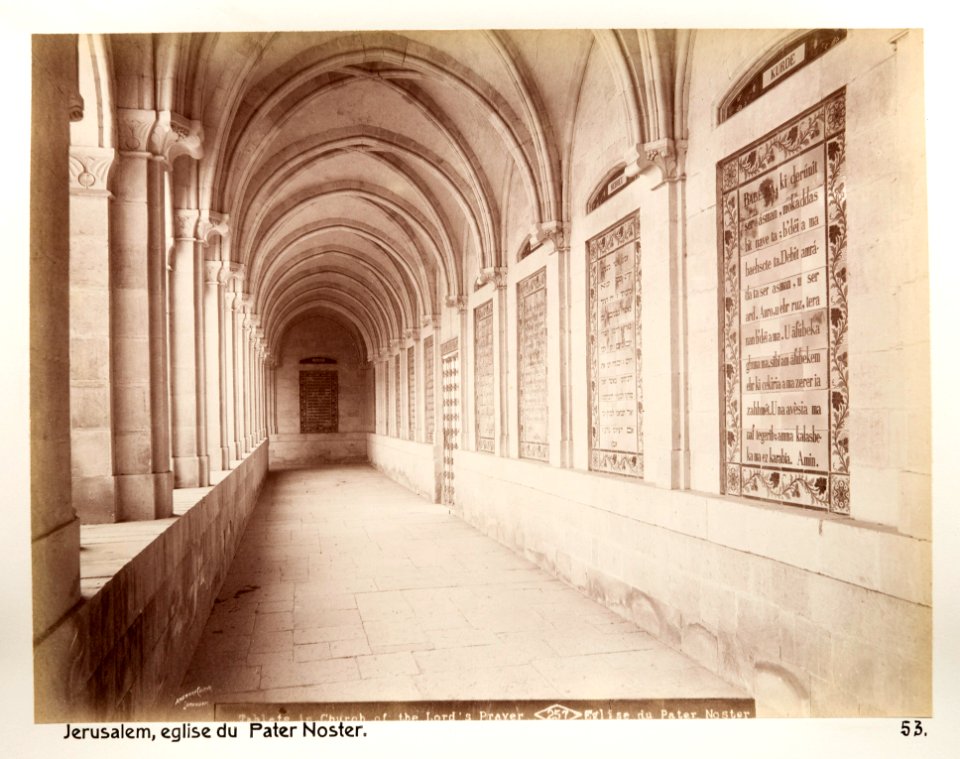 Fotografi på Pater Noster-kyrkan i Jerusalem - Hallwylska museet - 104397
