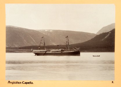 Fotografi på ångbåten Capella - Hallwylska museet - 104313