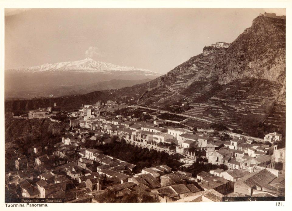 Fotografi på Taormina och vulkanen Etna - Hallwylska museet - 107913
