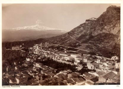 Fotografi på Taormina och vulkanen Etna - Hallwylska museet - 107913