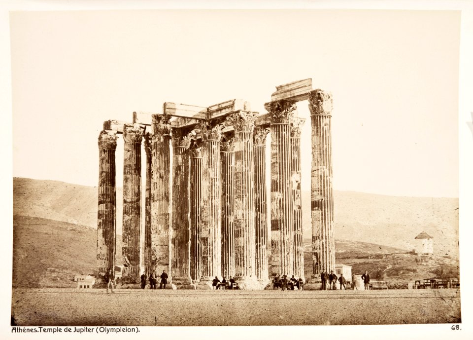 Fotografi på Zeustemplet i Aten, Grekland - Hallwylska museet - 104626