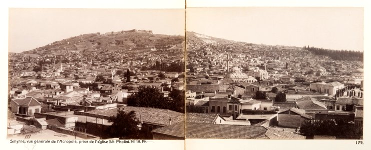 Fotografi över akropol i Smyrna - Hallwylska museet - 104303