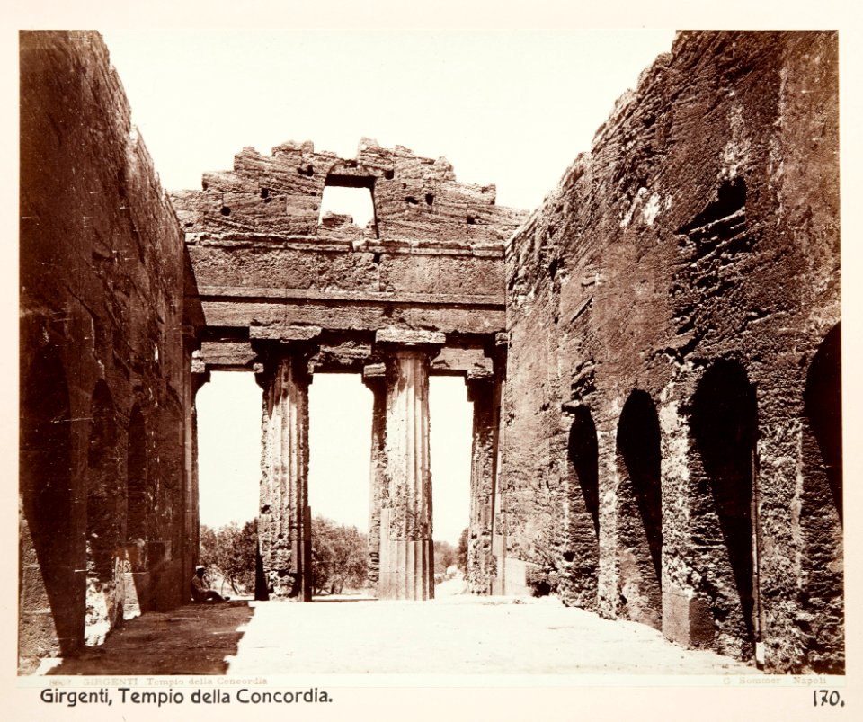 Fotografi på tempel Concordia - Hallwylska museet - 104078