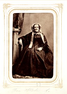 Fotografiporträtt på Fredica Hök, f. Arrhenius, 1800-tal - Hallwylska museet - 107815