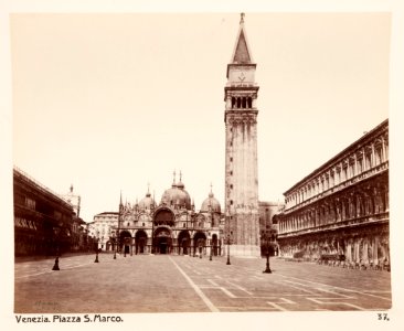 Fotografi över Markusplatsen, Venedig - Hallwylska museet - 107357