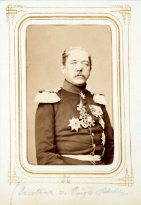 Fotografiporträtt på general Konstantin Bernhard von Voights-Rhetz, 1860-tal - Hallwylska museet - 107818