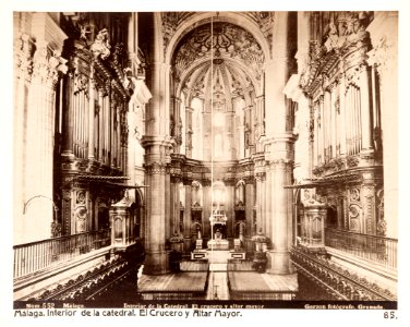 Fotografi, interiör från katedral, Málaga - Hallwylska museet - 107248