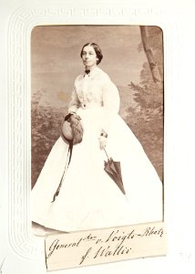 Fotografiporträtt på Albertina von Voigts-Rhetz, 1800-tal - Hallwylska museet - 107612