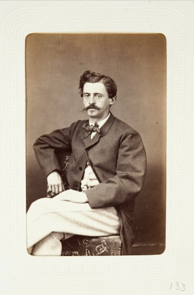 Fotografiporträtt på ingenjör Philip Gosset, 1860-tal - Hallwylska museet - 107726