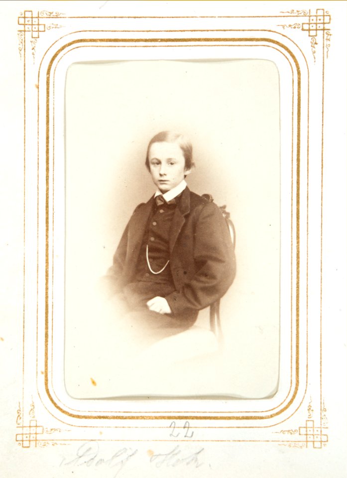 Fotografiporträtt på Adolf Hök, 1800-tal - Hallwylska museet - 107814