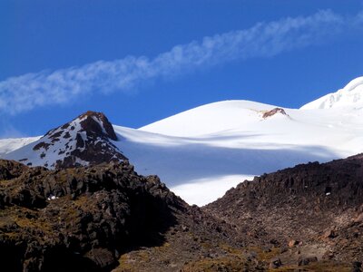 Mountains volcano winter