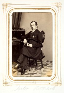 Fotografiporträtt på kyrkoherde Dr Johannes Rohtlieb, 1860-tal - Hallwylska museet - 107835