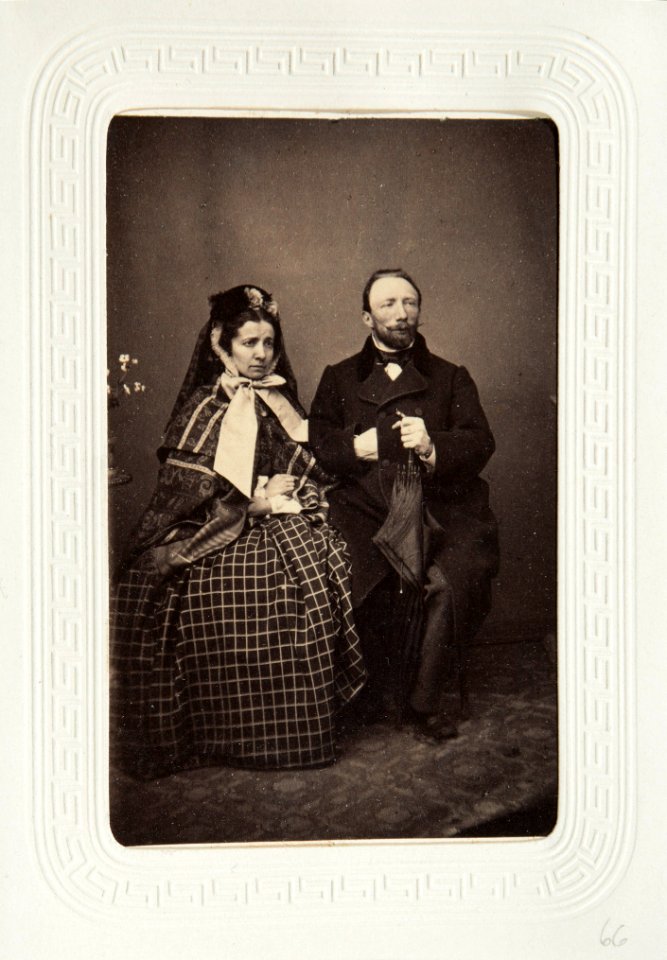 Fotografiporträtt på herr och fru von Stürler - Hallwylska museet - 107644