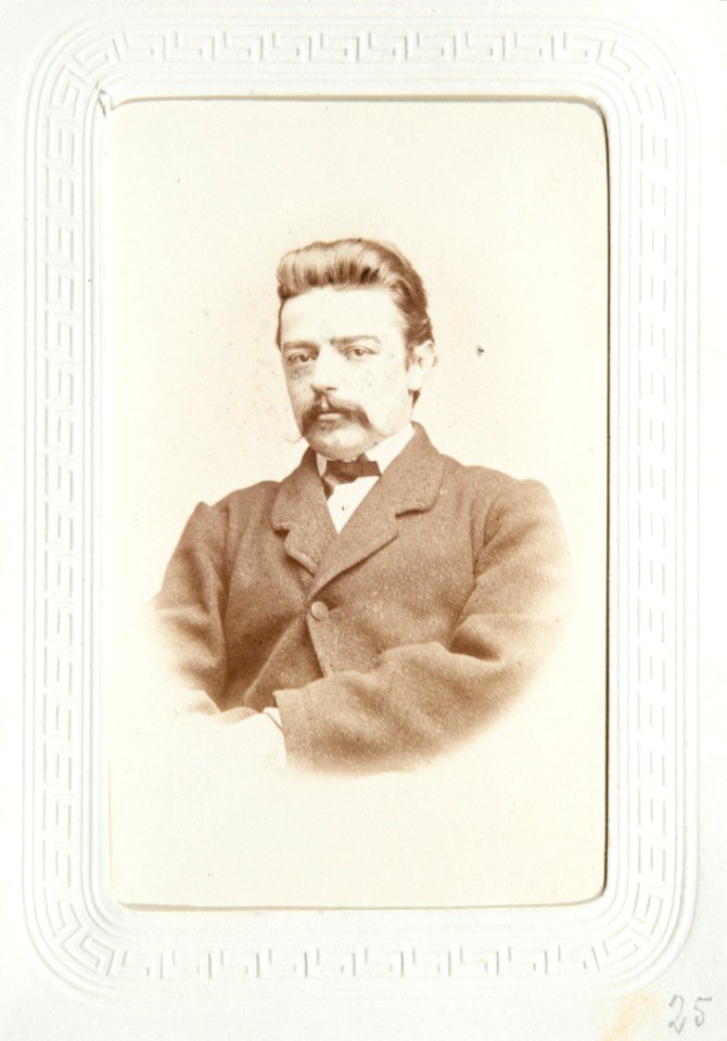 Fotografiporträtt på Wilhelm Schlegel, 1800-talets sista hälft - Hallwylska museet - 107603