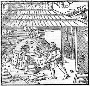 Fotothek df tg 0000533 Bergwerk ^ Bergbau ^ Verhüttung ^ Hüttenwesen ^ Metallurgie ^ Silberscheidung ^
