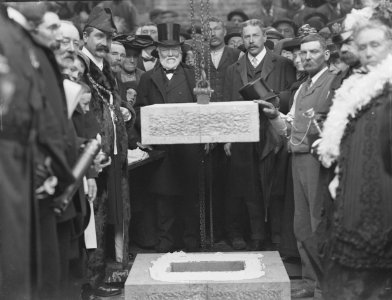 Foundation stone of Waterford Free Library photo