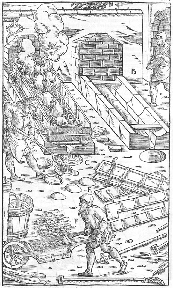 Fotothek df tg 0000536 Bergwerk ^ Bergbau ^ Verhüttung ^ Hüttenwesen ^ Metallurgie ^ Saigerherd