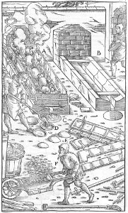 Fotothek df tg 0000536 Bergwerk ^ Bergbau ^ Verhüttung ^ Hüttenwesen ^ Metallurgie ^ Saigerherd