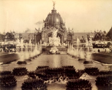 Fountain Coutan and the Central Dome, Paris Exposition, 1889