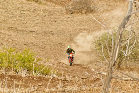 Motocross forest man