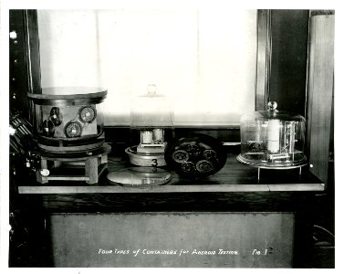 Four types of containers for aneroid testing