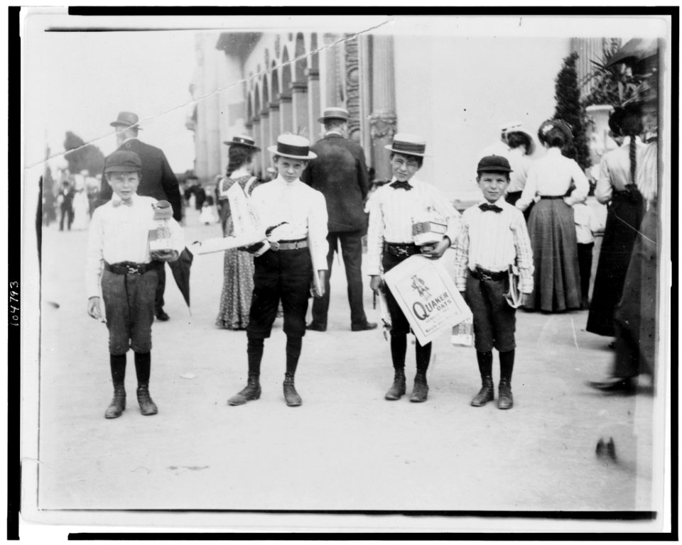 Four boys posed at World's Columbian Exposition, Chicago LCCN92501023