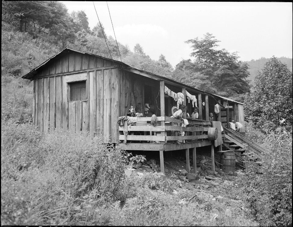 Four room house of Mr. and Mrs. Lawson Mayo and their ten children. Mr. Mayo worked for the company for nine years... - NARA - 540966