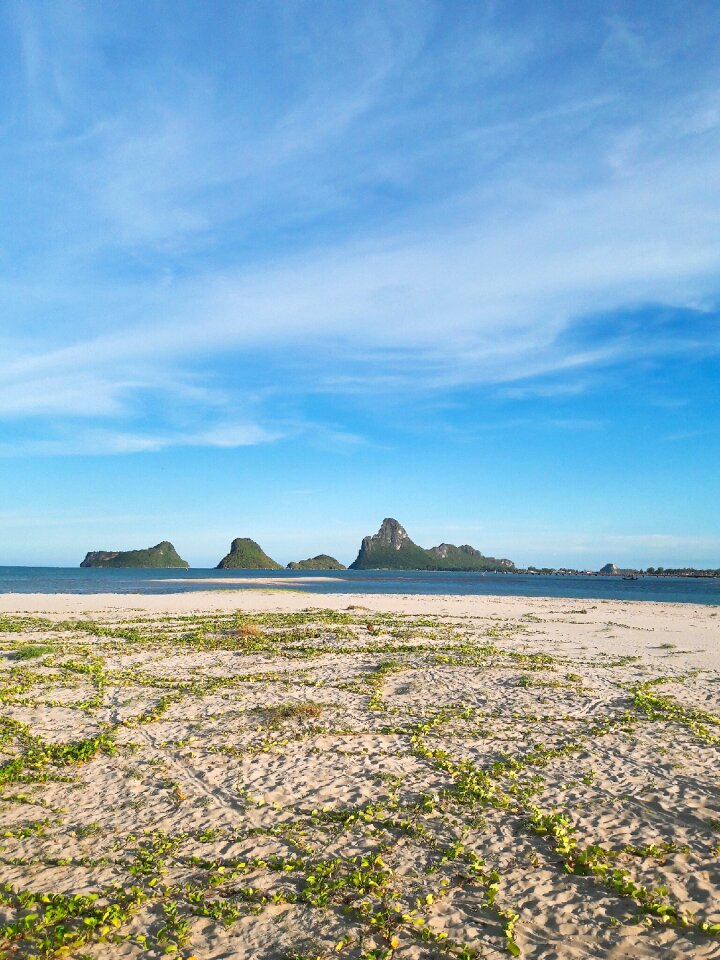 Coinciding the gulf of thailand sandy beach