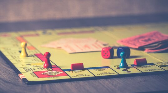 Victory board game action