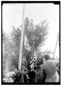 FOURTH OF JULY. SERBIAN MIN. MICHAILOVITCH AND FLAG LCCN2016869363