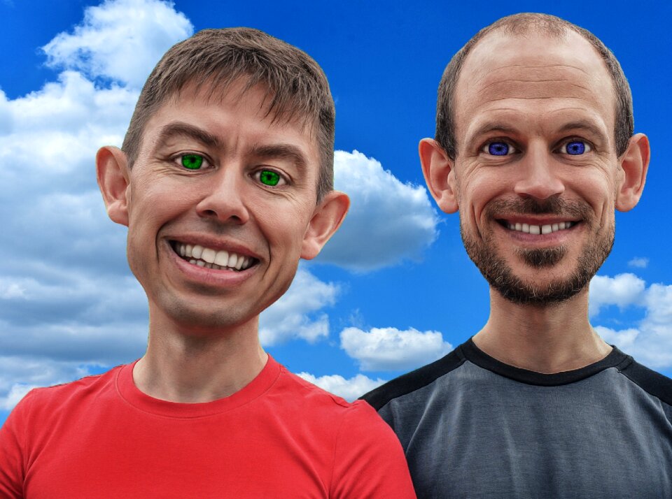 Friendship illustrative look caricature