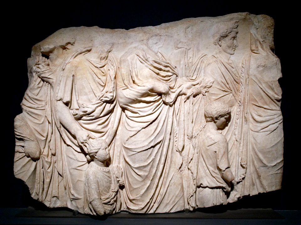 Fragment from Ara Pacis Louvre Ma1088