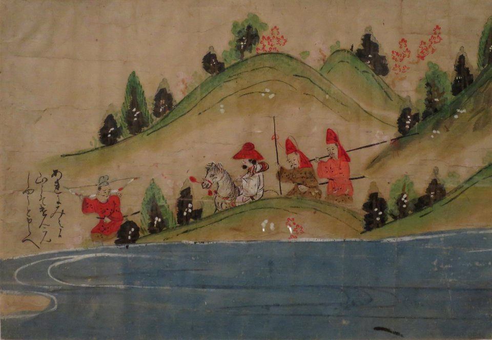 Fragments of the handscroll 'The Illustrated Origin of Kumano Shrine', Japan, 16th-17th cent., Honolulu Museum of Art