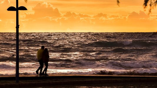 Couple romantic afternoon photo