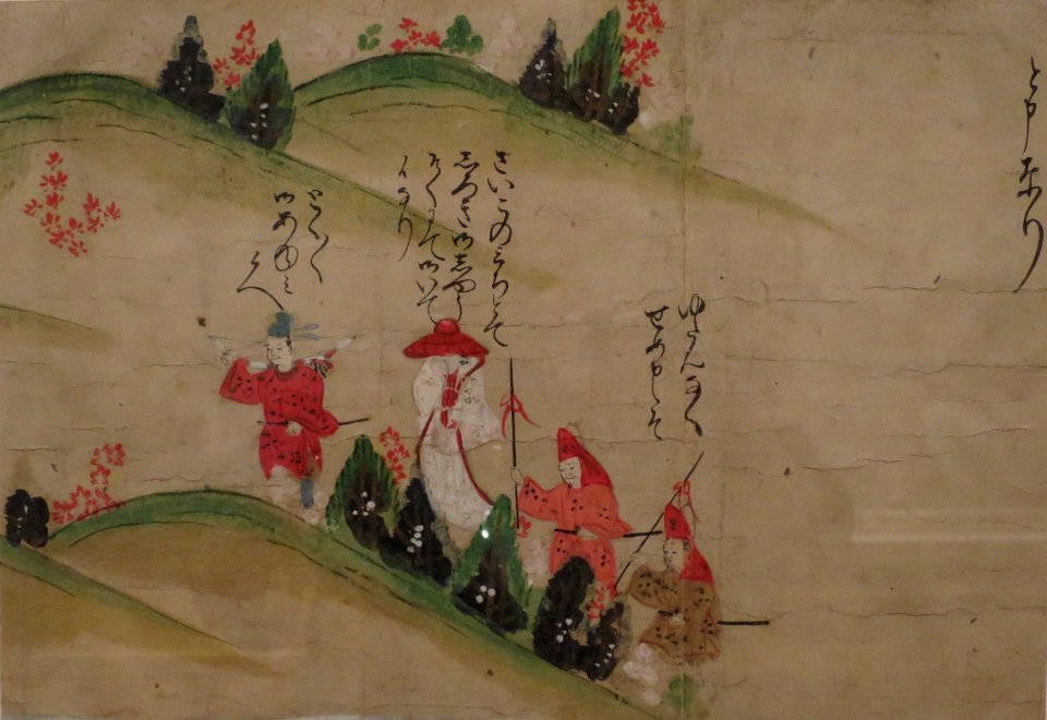 Fragments of the handscroll 'The Illustrated Origin of Kumano Shrine', Japan, 16th-17th century, Honolulu Museum of Art