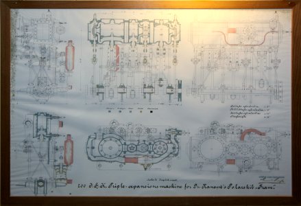 Fram Steam engine enginerring drawing photo