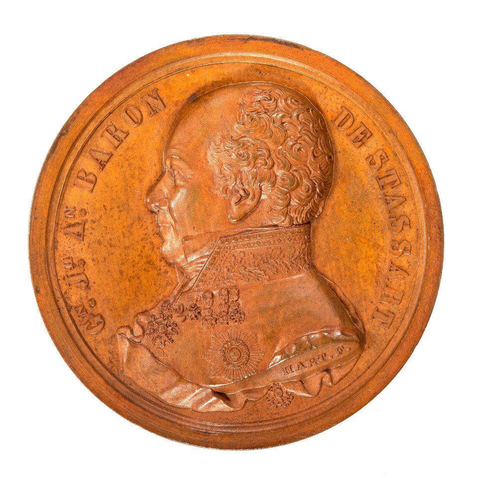 Framsida av medalj med baron Goswin de Stassart, 1839 - Skoklosters slott - 99677