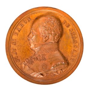 Framsida av medalj med baron Goswin de Stassart, 1839 - Skoklosters slott - 99677 photo