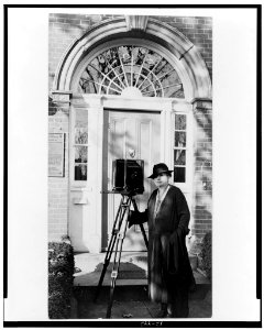 Frances Benjamin Johnston self-portrait with camera photo