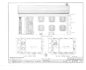 Framingham Academy - HABS - Framingham, Massachusetts - 00001a