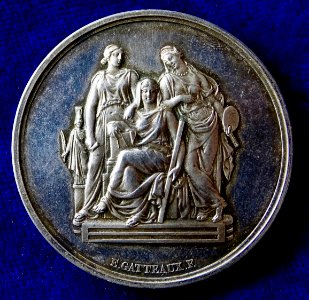 France, The Three Graces Silver Prize Medal 1833 (ND) by Eduard Gatteaux, obverse