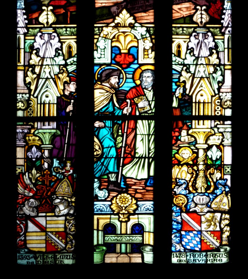 France Saverne église de la nativité Pelerins d'Emmaüs stained glass
