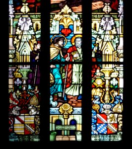 France Saverne église de la nativité Pelerins d'Emmaüs stained glass