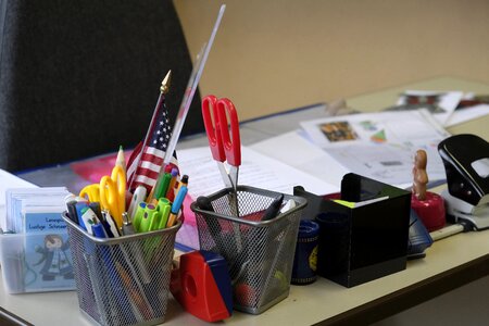 Workplace teacher's table work photo