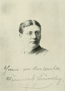 FRANCES ELEANOR TOWNSLEY. A woman of the century (page 731 crop)