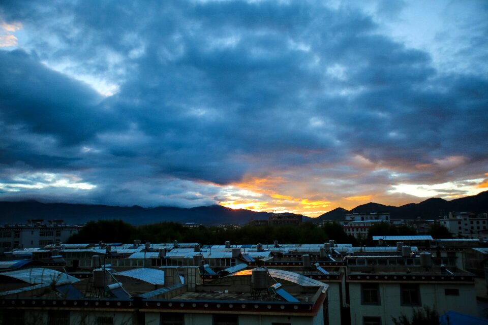 Village dark clouds
